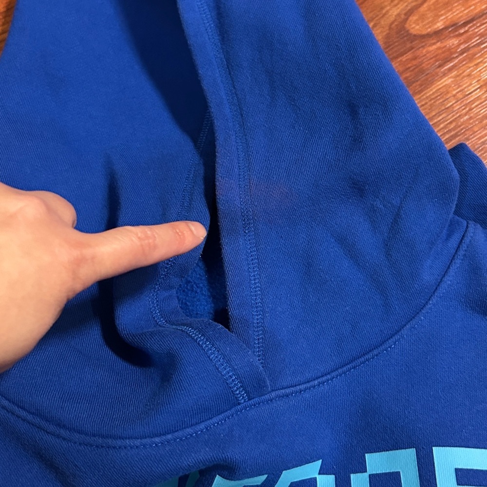 Adidas Royal Blue Hoodie with Graphic Logo - Picture 8 of 8
